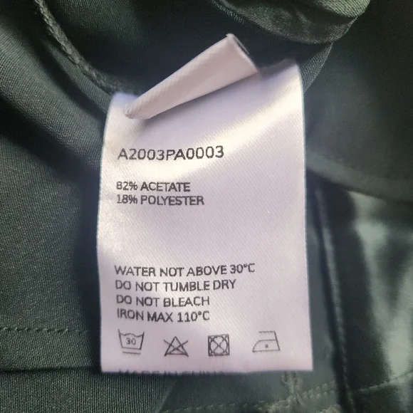 NWT Lattelier Silky Front Slit Trousers in Dark Green S? MEDIUM - Picture 8 of 12
